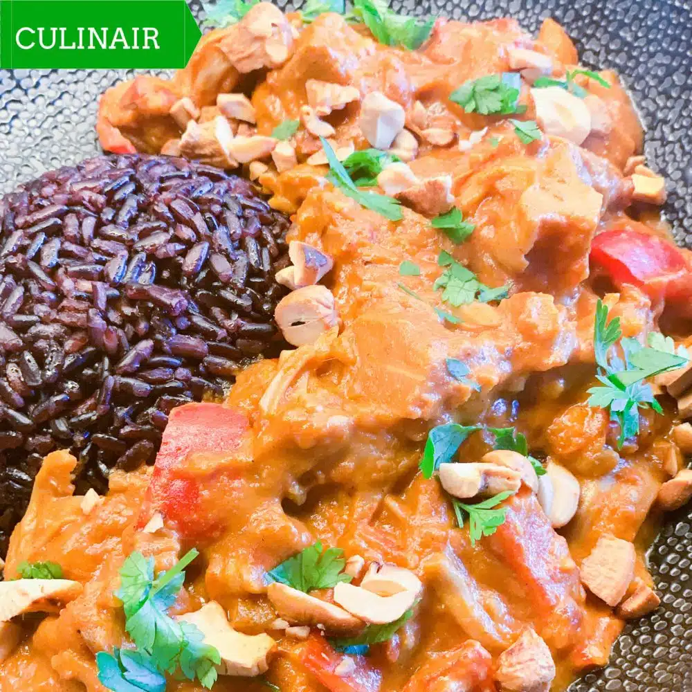 Vegan jackfruit curry met verboden rijst