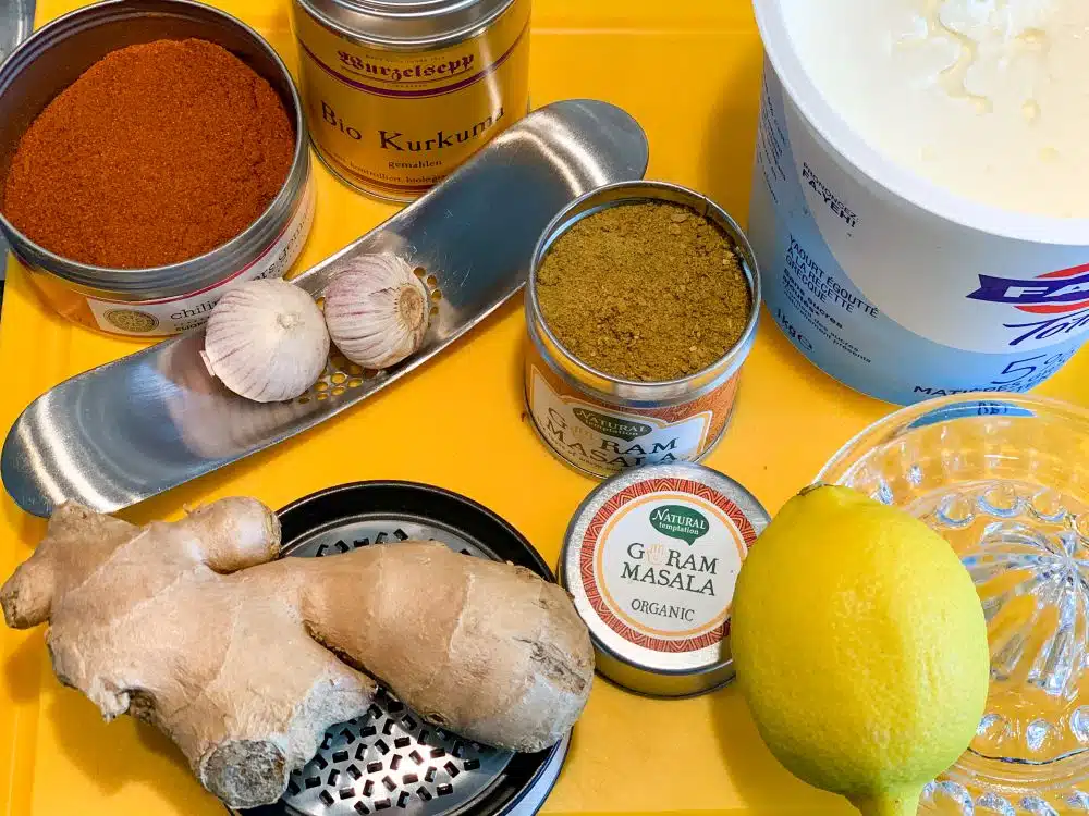 Ingrediënten marinade butter chicken Ingrediënten marinade butter chicken