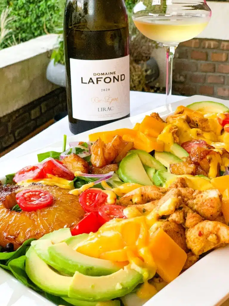 Caraïbische salade met viognier Caraïbische salade met viognier