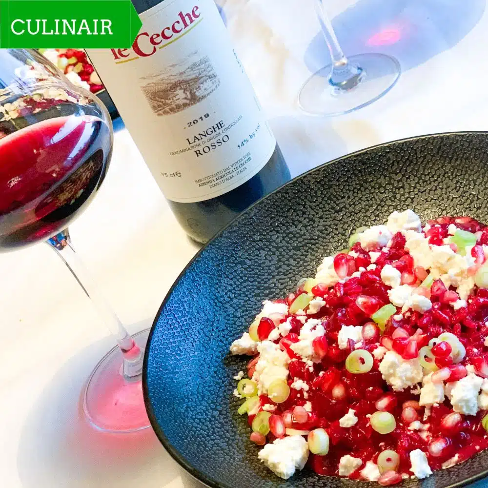 Bietenrisotto en Langhe Rosso