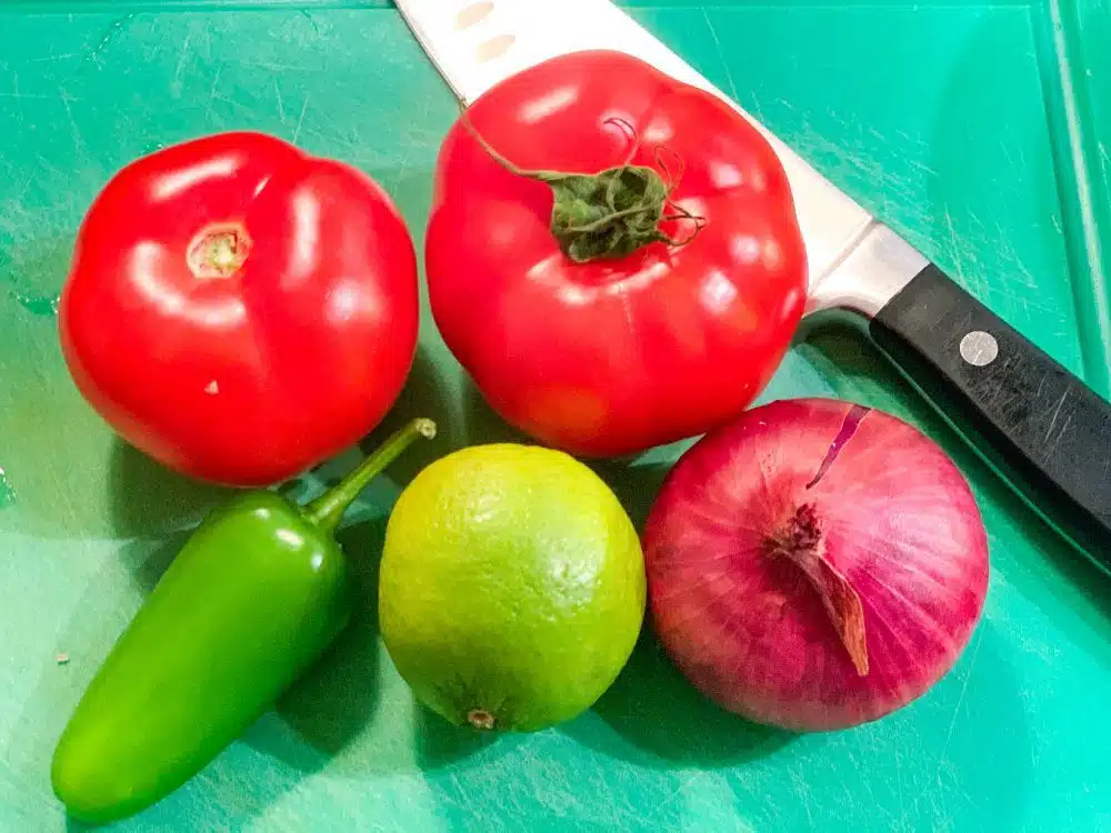 Ingrediënten pico de gallo