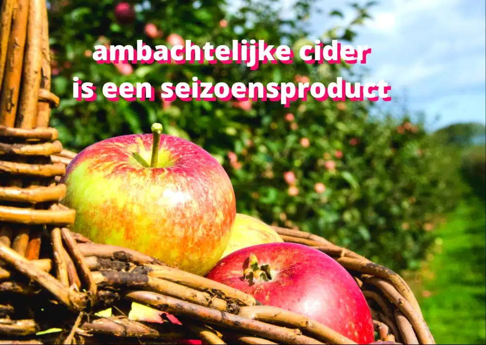 Ambachtelijke cider is een seizoensproduct