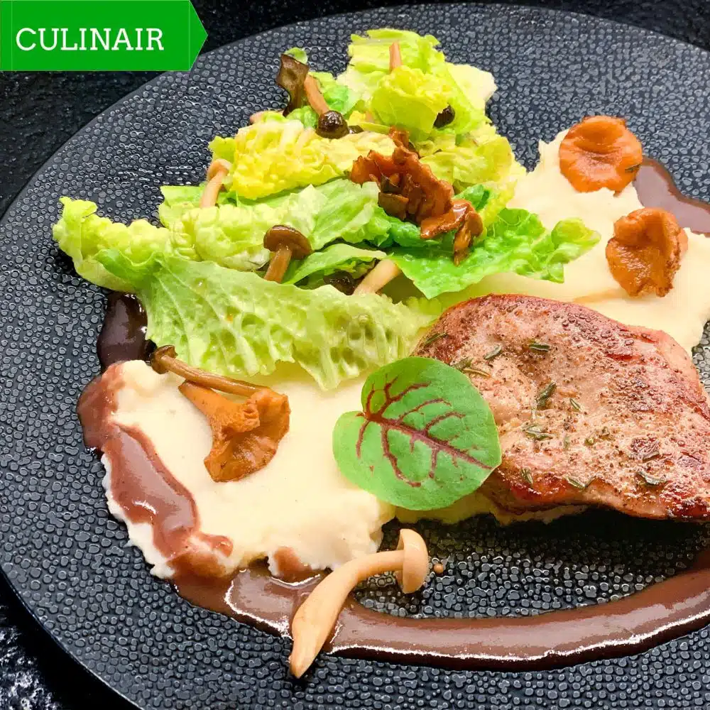 herfstsalade met ingelegde paddenstoelen