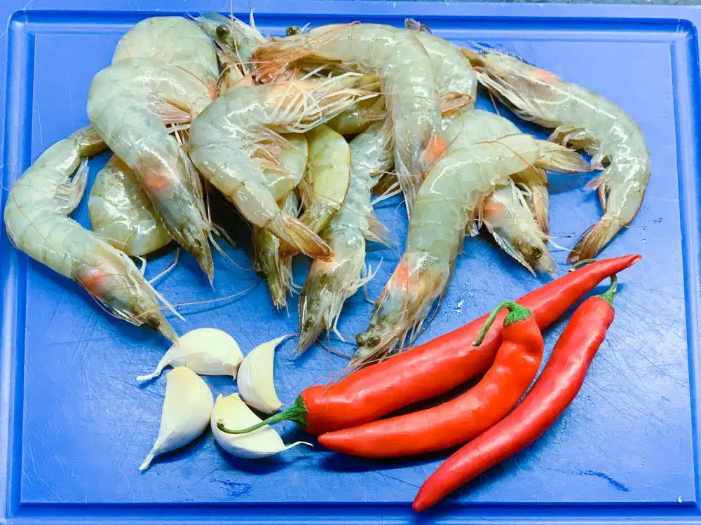 Ingrediënten camarão com malagueta Ingrediënten camarão com malagueta