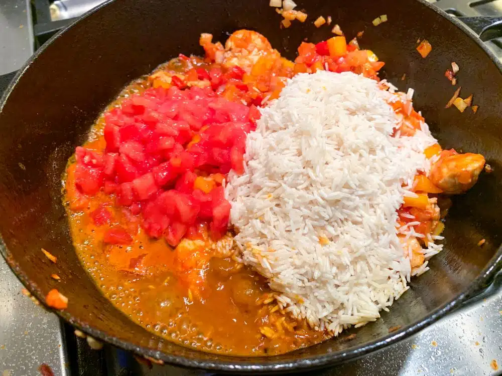 Ingrediënten galinhada