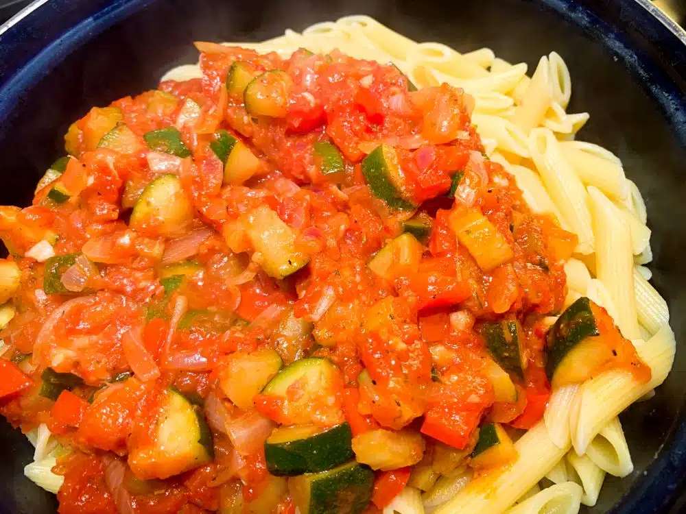 Pasta met verse groenten