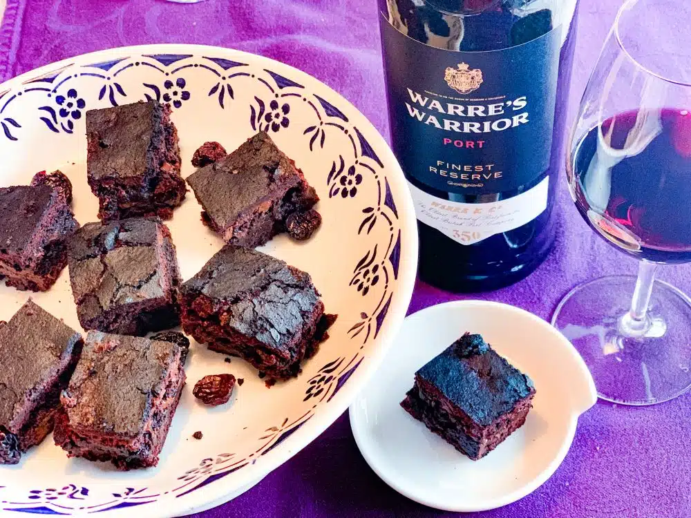 Warre’s Warrier finest reserve port bij brownies met dronken kersen