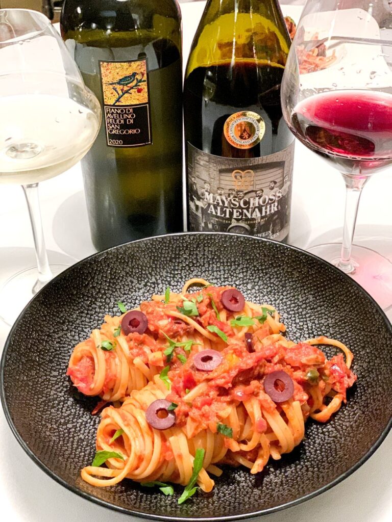 Wijntip bij pasta alla puttanesca