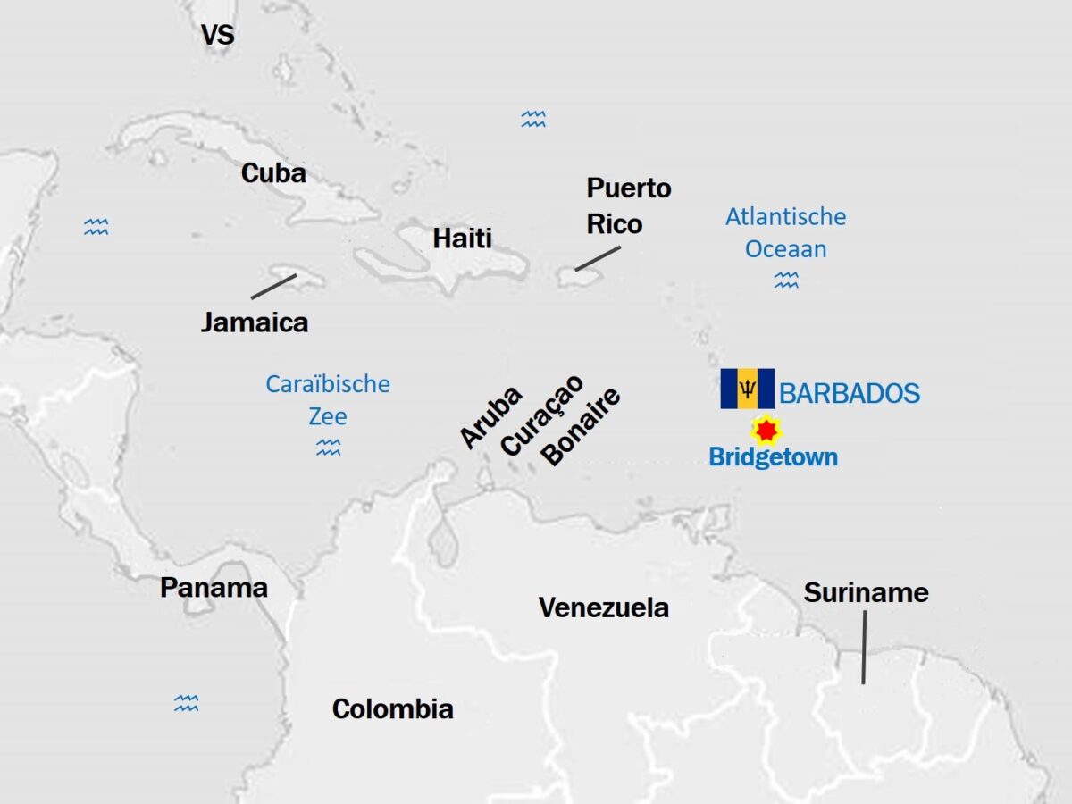 kaart Barbados
