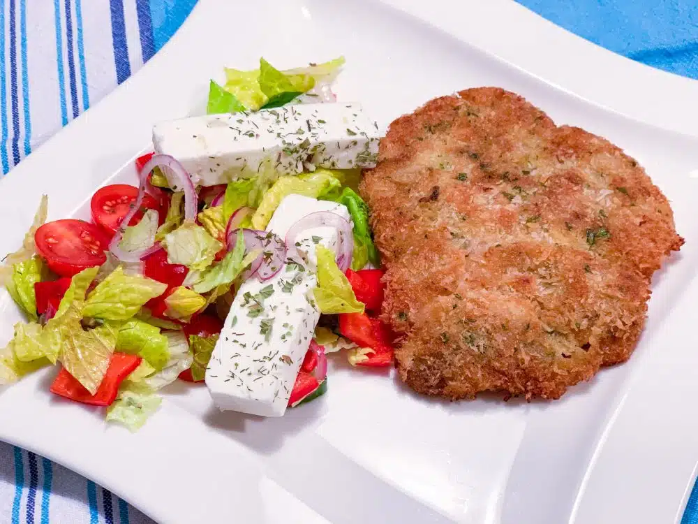 Australische lamsschnitzel Griekse stijl Australische lamsschnitzel Griekse stijl