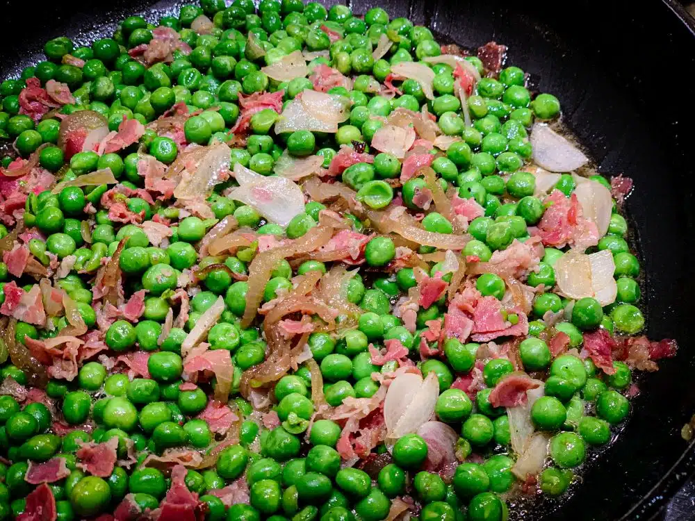Doperwten en pancetta Doperwten en pancetta