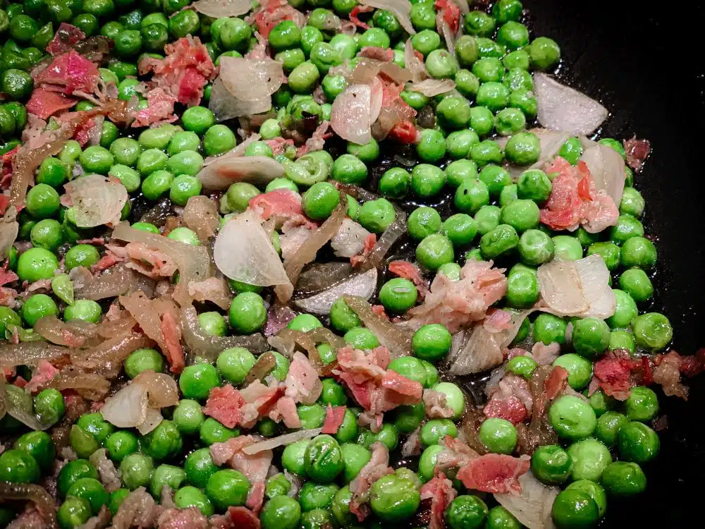 Doperwtjes en pancetta