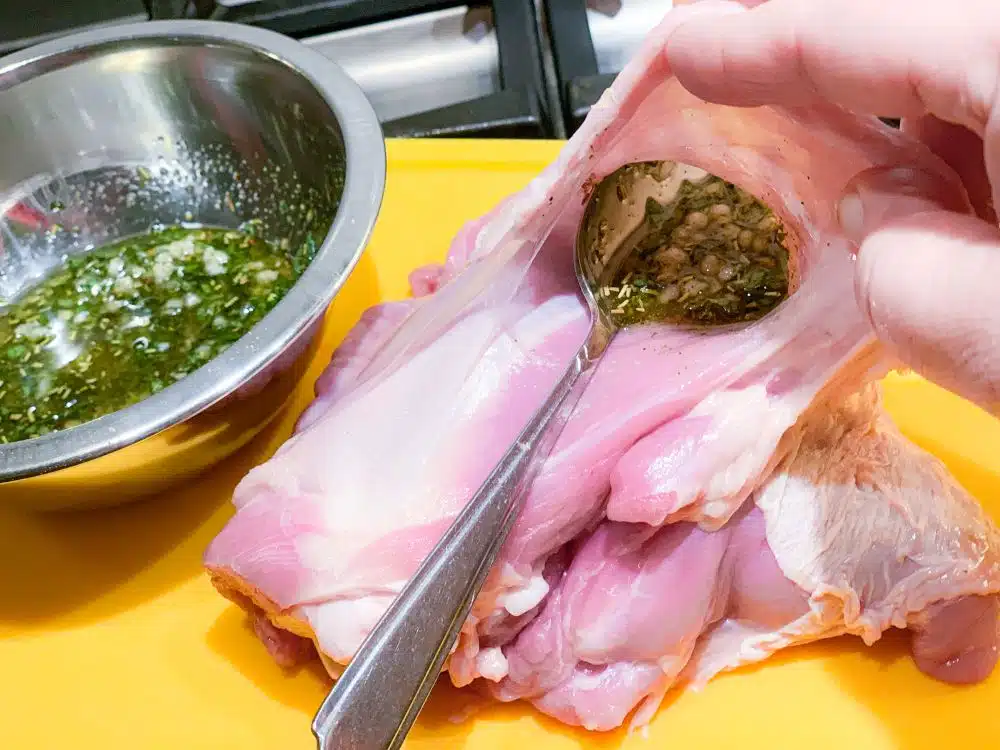 Dressing voor kalkoendij