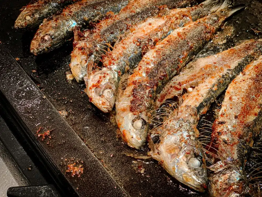 Portugese sardientjes grillen