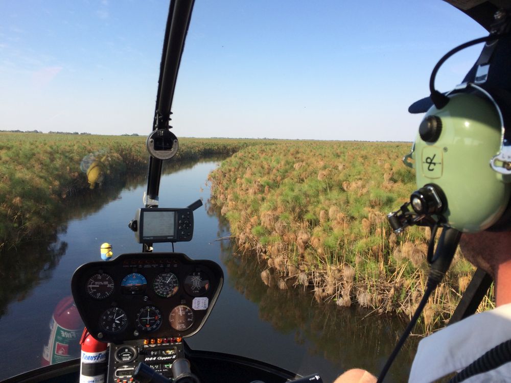 Botswana - helikoptervlucht boven de Okavango Delta