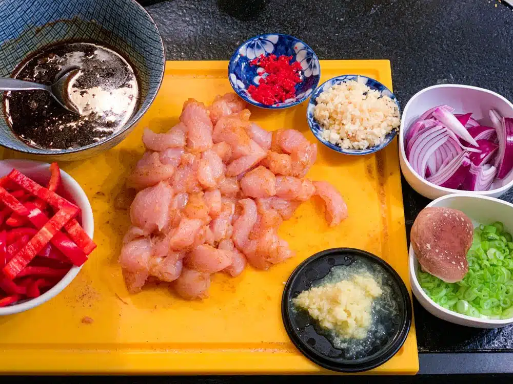 Ingrediënten Thaise roerbakschotel