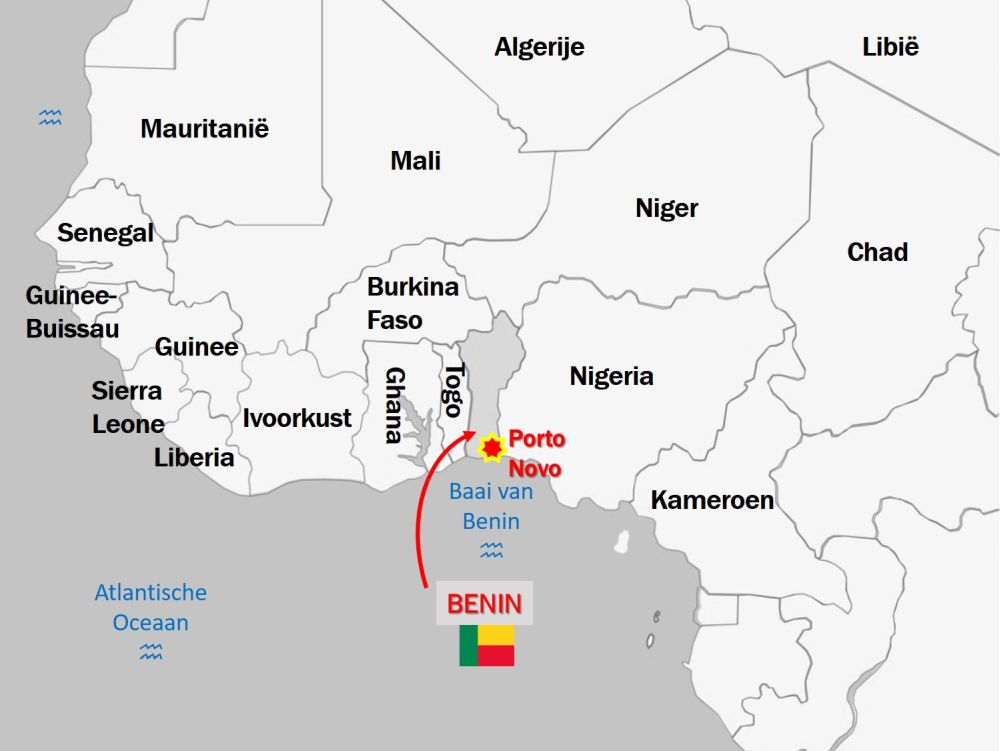 kaart Benin