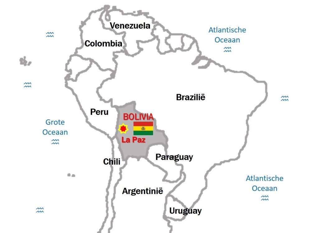 kaart Bolivia