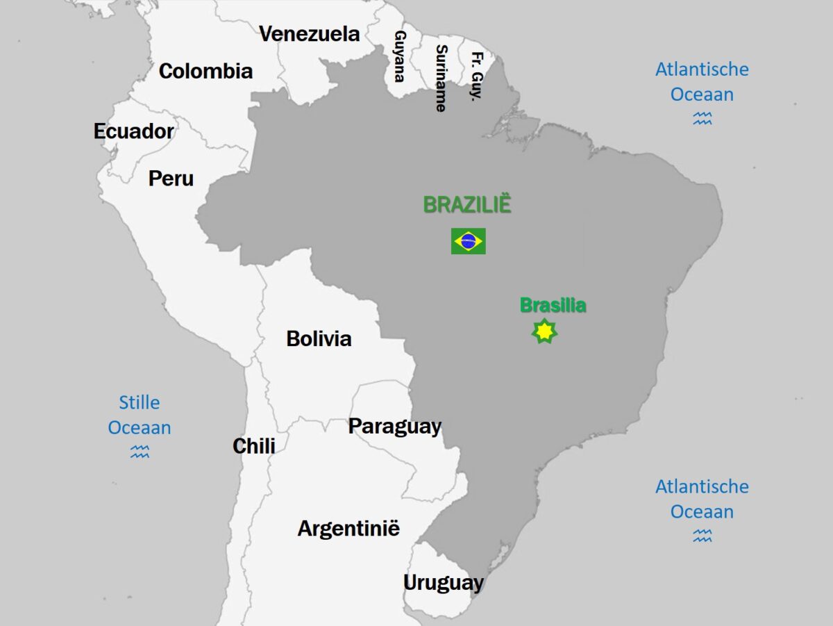 kaart Brazilië