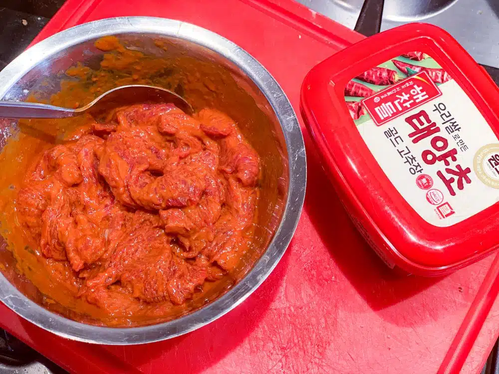 Beef marinade met gochujang