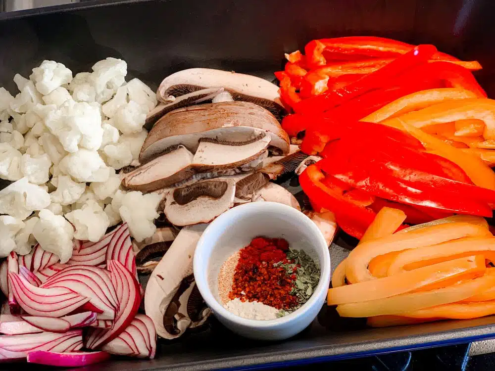 Groenten en kruidenmix voor fajitas