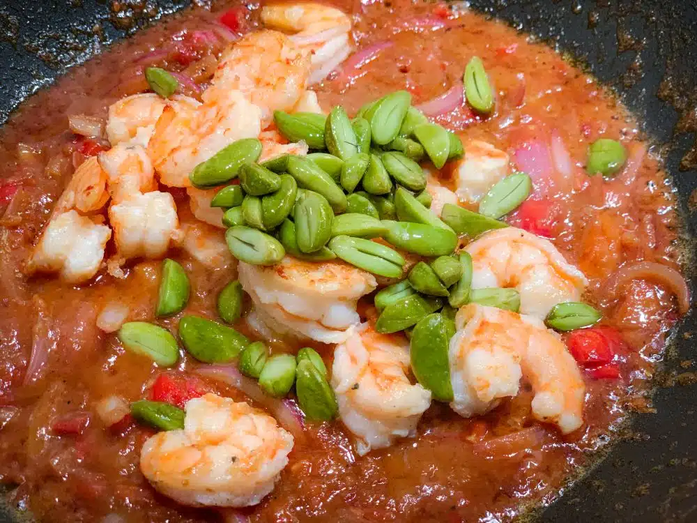 Sambal met gambas en peteh
