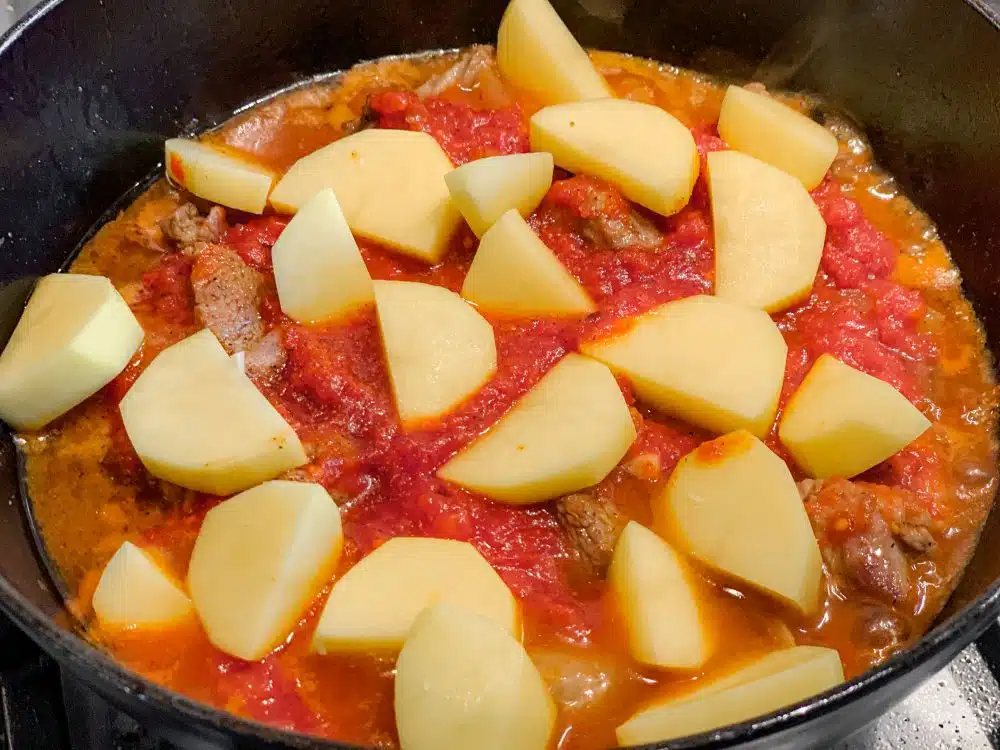Georgische chanakhi - laag 3 aardappelen