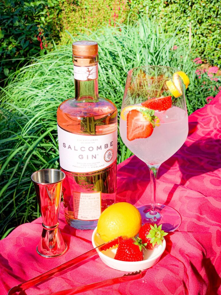 Salcombe rosé Sainte Marie gin and Tonic
