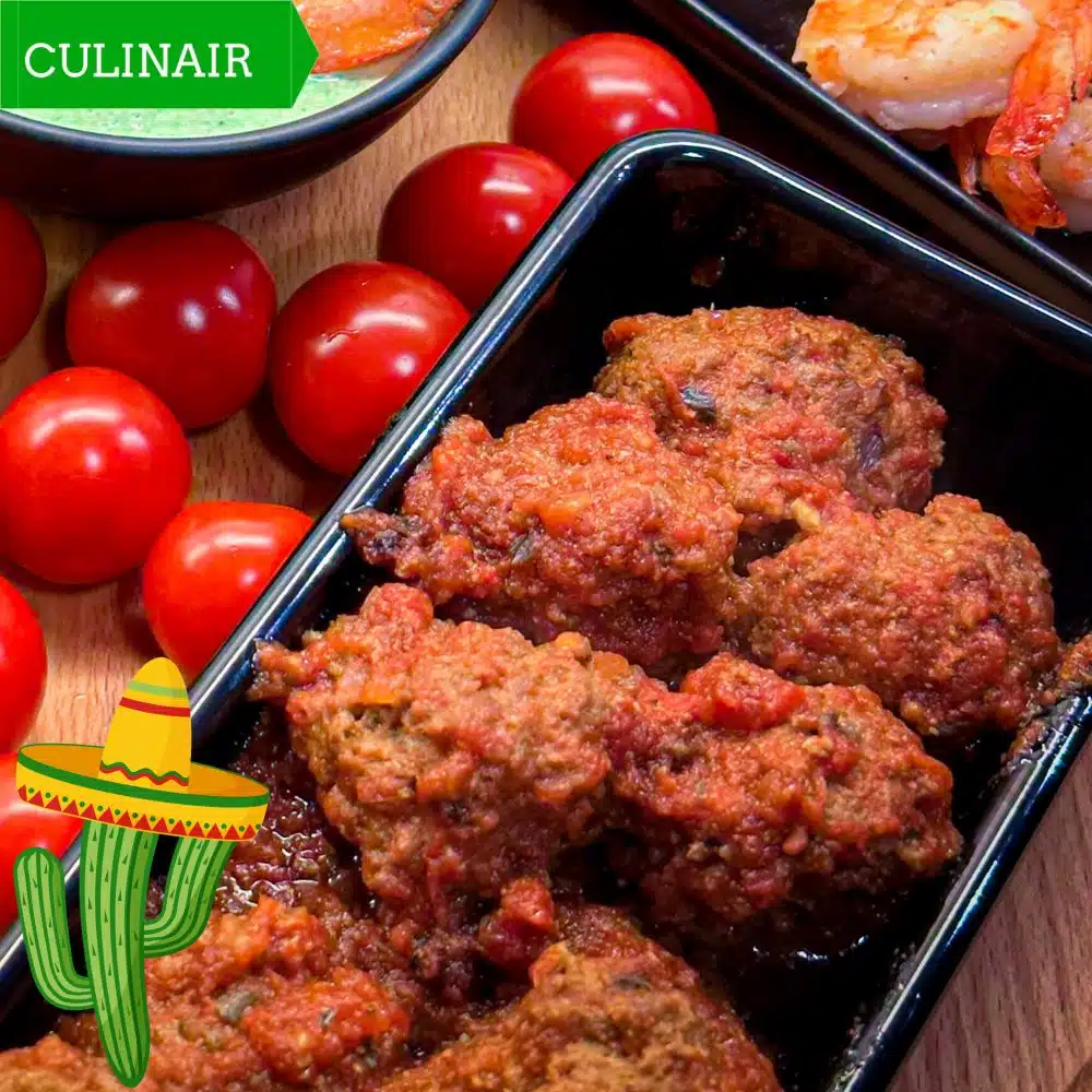 Mexicaanse gehaktballetjes in tomaten-chipotle salsa
