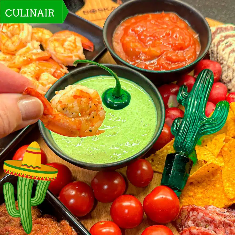 gamba's met romige poblano-saus