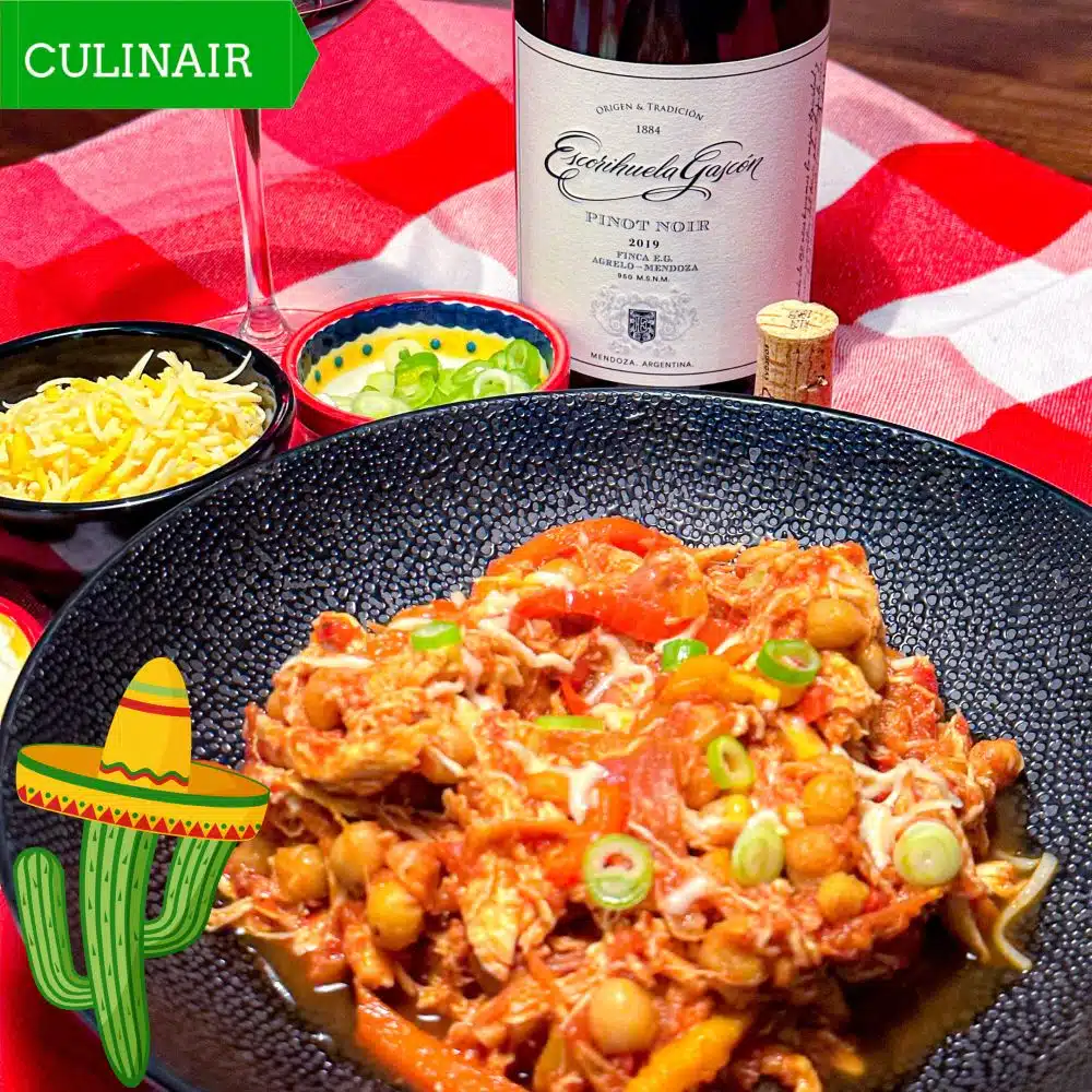 ropa vieja mexicana met kip en kikkererwten