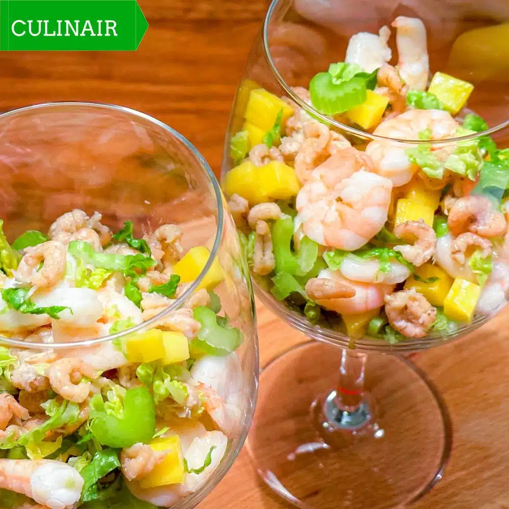 garnalencocktail met mango en bleekselderij