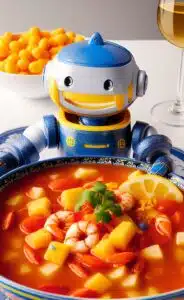 AI art – robotje geniet van Zweedse vissoep AI art - robotje geniet van Zweedse vissoep
