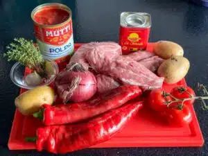 ingrediënten calderata de cordero