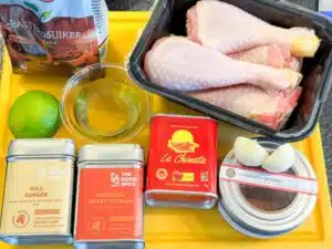 ingrediënten pikante kip uit de Airfryer