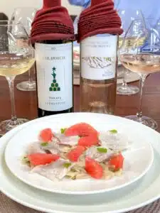 ceviche met Toscana vermentino en Provence-rosé