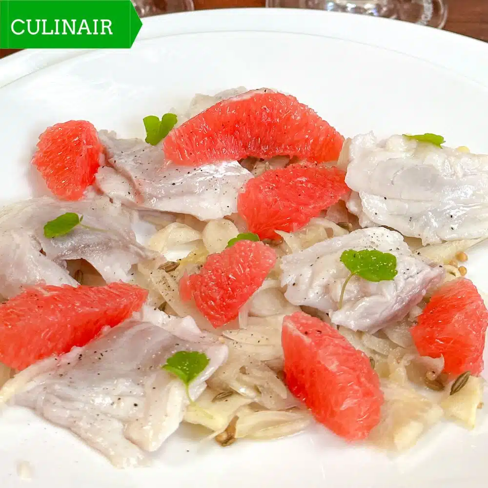 ceviche met zoetzure venkel en roze grapefruit