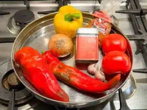 ingrediënten paprikastoofje Letscho ingrediënten paprikastoofje Letscho