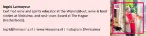 Ingrid Larmoyeur @vinissima Ingrid Larmoyeur @vinissima