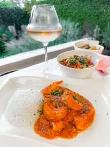 Singapore Chilli Prawns en rosé Singapore Chilli Prawns en rosé