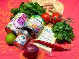 ingrediënten voor chana palak paneer masala
