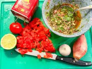 ingrediënten tomaten-chimichurri