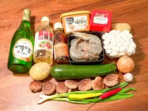 ingrediënten Koreaanse doenjang jjigae