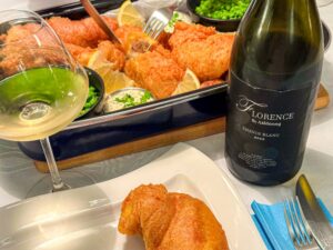 Fish and Chips en Florence chenin blanc by Aaldering