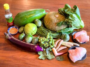 ingrediënten voor Cambodjaanse samlor korkor