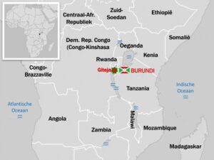kaart Burundi