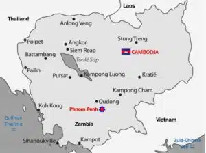 kaart Cambodja kaart Cambodja