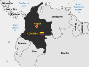 kaart Colombia
