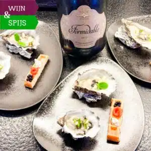 wijn spijs - twee bereidingen van oesters bij Château Bon Baron Formidable