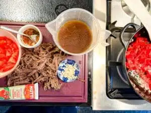 ingrediënten voor ropa vieja uit Cuba